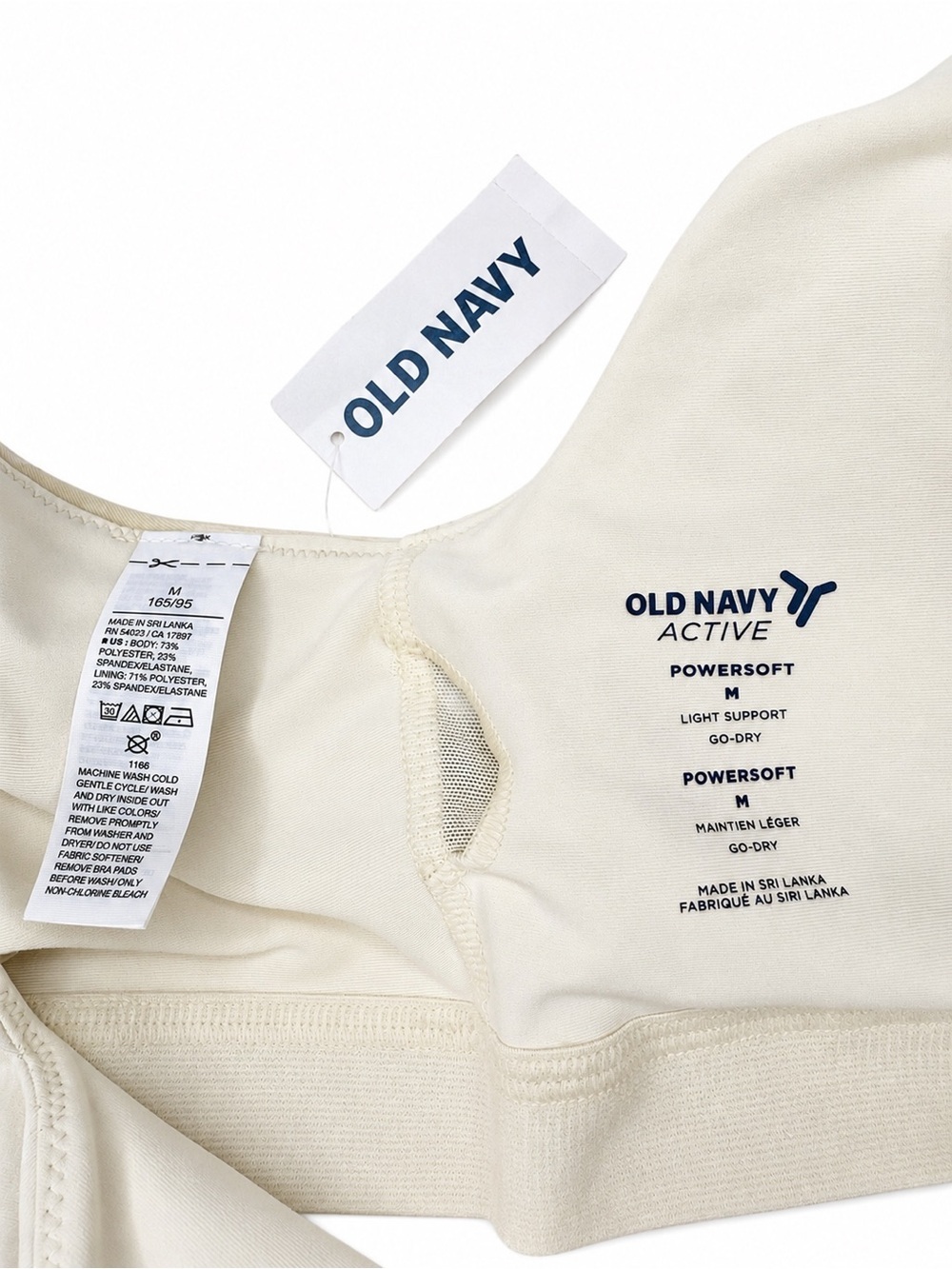 ⚡️OLD NAVY NWT Active PowerSoft Go-Dry Light Support Sports Bra Sz Medium - Picture 6 of 7